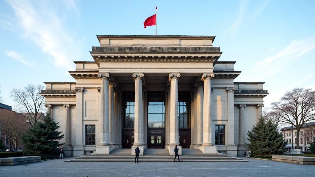 Bundesbank-Gebäude in Frankfurt am Main mit klassischer Architektur